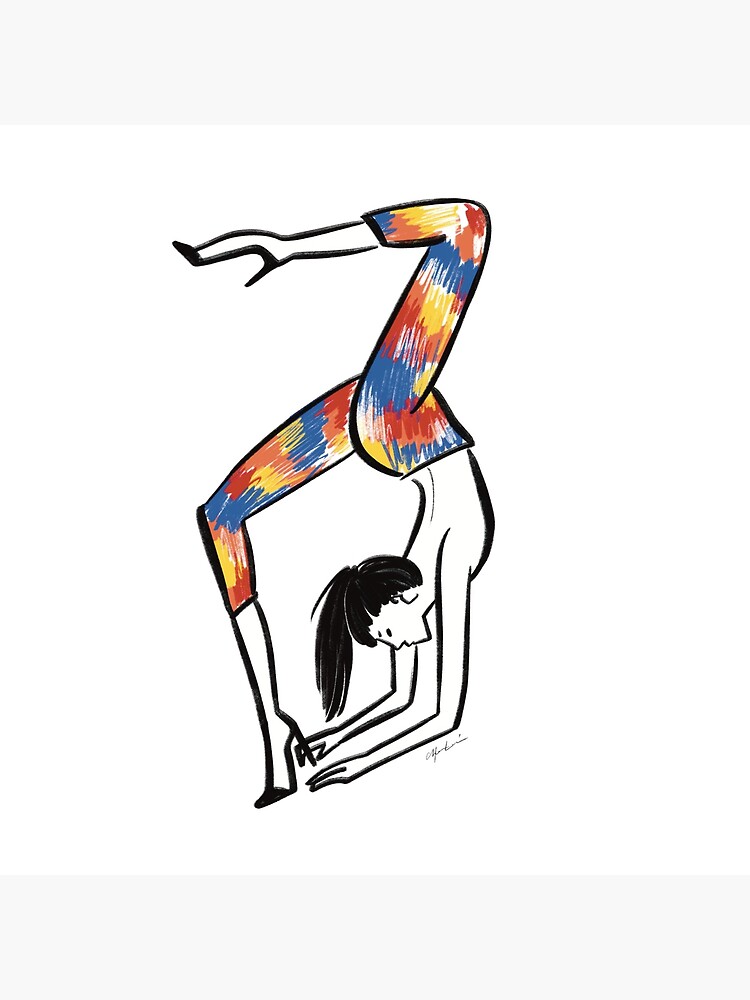 "Flexible girl Bend waist_chaxlai illustration" Poster for Sale by