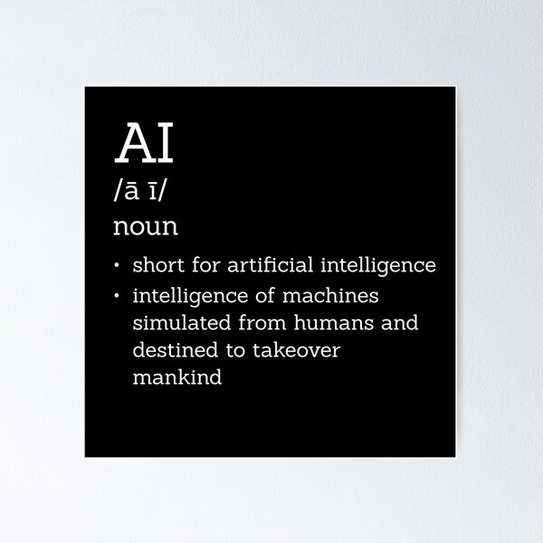 Item preview, AI Definition Funny designed and sold by wall-prints.