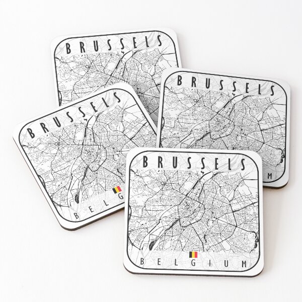 Item preview, Brussels Map Belgium designed and sold by hatimelhag.
