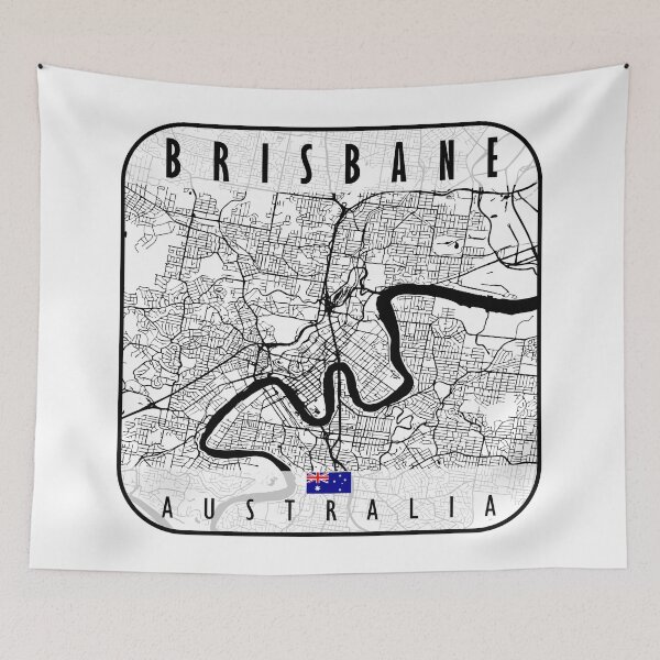 Item preview, Brisbane Map Australia designed and sold by hatimelhag.