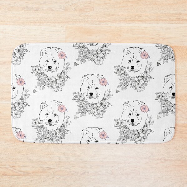 Item preview, Chow Chow Dog Print with Flowers designed and sold by Chow-Couture.
