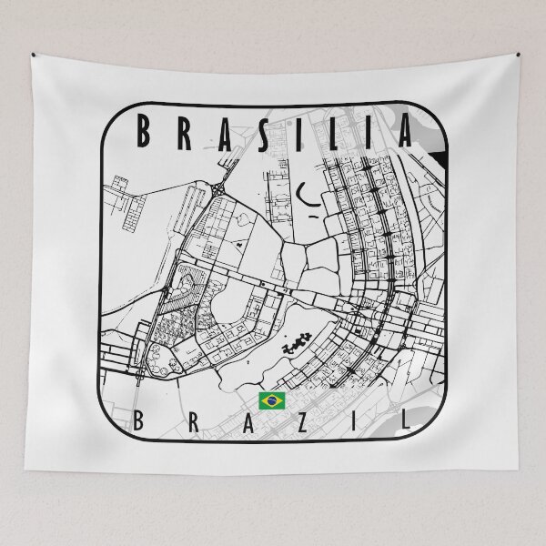 Item preview, Brasilia Map Brazil designed and sold by hatimelhag.