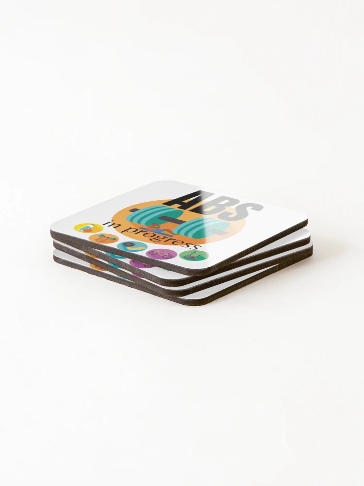 Thumbnail 4 of 5, Coasters (Set of 4), Abs In Progress designed and sold by Perfect For You.