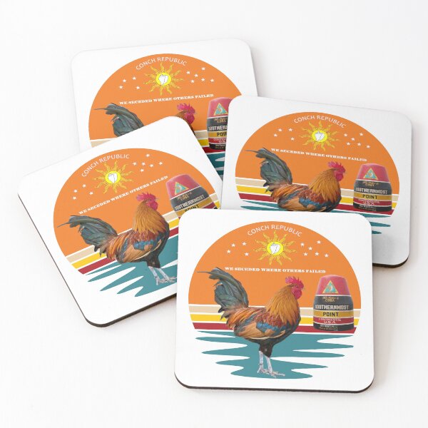 Item preview, Key West Rooster Conch Republic Southernmost Point Sunset designed and sold by KeysTreasures.
