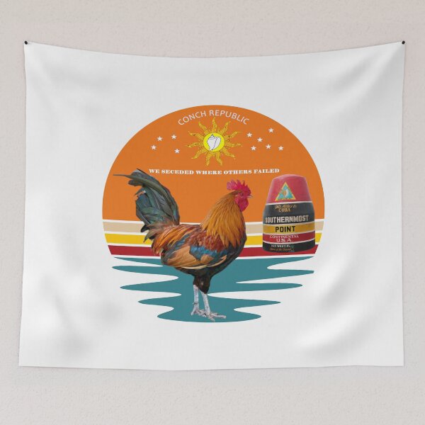Item preview, Key West Rooster Conch Republic Southernmost Point Sunset designed and sold by KeysTreasures.