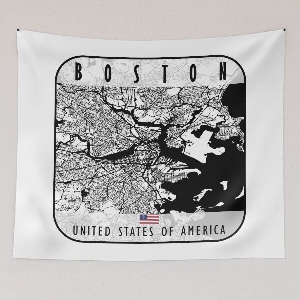 Artikelvorschau, Boston Karte USA entworfen und verkauft von hatimelhag.