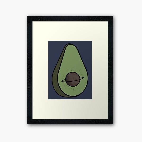 Space Avocado Framed Art Print