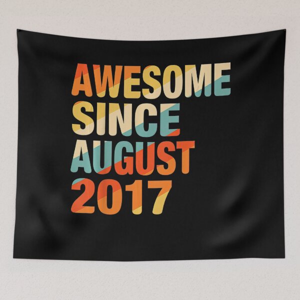 Item preview, Kids Vintage 4th Birthday Awesome Since August 2017 4 Years Old T-Shirt  designed and sold by ahinnlaree.