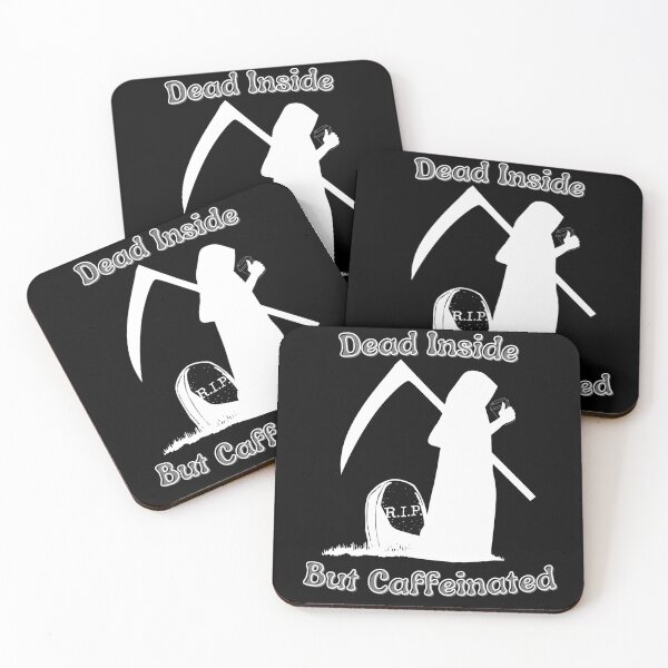 Item preview, Dead Inside but Caffeinated -  halloween designed and sold by hasbeenz.