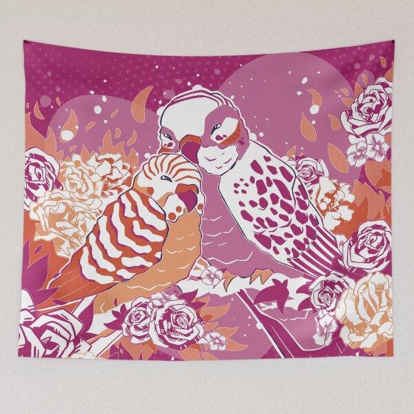 Item preview, Lesbian Love Budgies designed and sold by FirbetMakes.