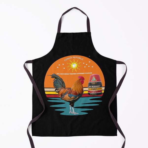 Item preview, Key West Rooster Conch Republic Southernmost Point Sunset Black BG designed and sold by KeysTreasures.
