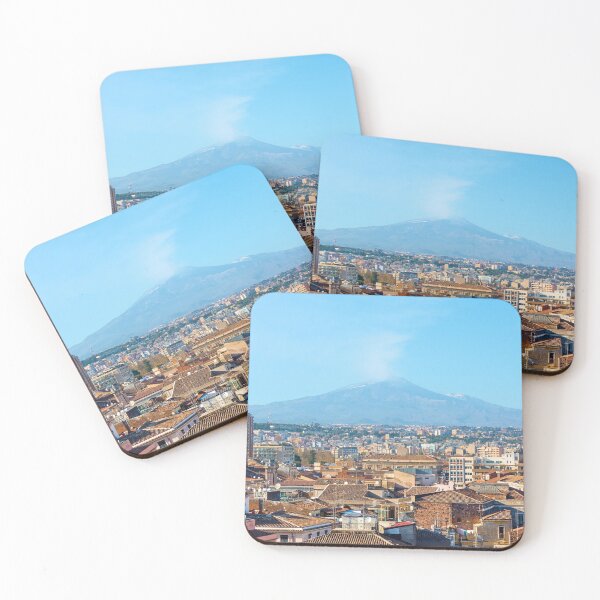 Item preview, Catania and smoking Etna volcano designed and sold by vuelo.