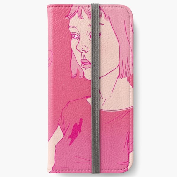 Girl eating an icecream on a hot day iPhone Wallet