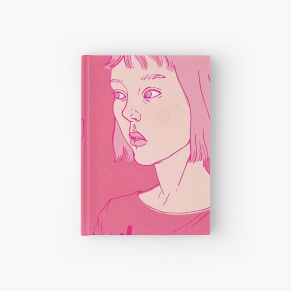 Girl eating an icecream on a hot day Hardcover Journal