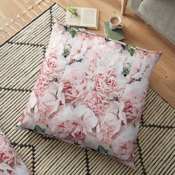 Satin Cushion Pillow Soft Case Cover Blush Birds Floral Pink Cherry Blossom 45cm 