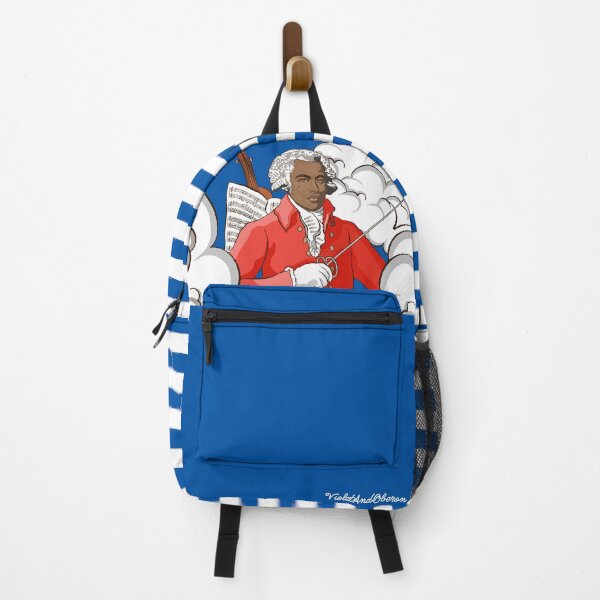 Joseph Bologne Portrait no name blue white red backpack Backpack