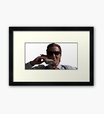 Patrick Bateman on Phone (American Psycho) Framed Print