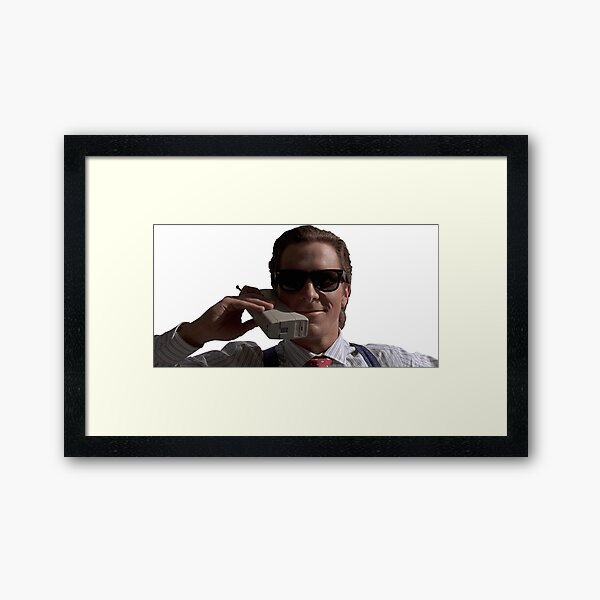 Vista previa del artículo con la obra «Patrick Bateman en Phone (American Psycho)», diseñado y vendido por muwumbe.