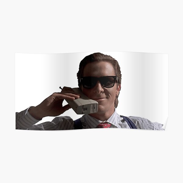 Patrick Bateman on Phone (American Psycho) Poster
