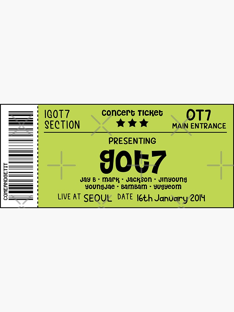 GOT7 Concert Ticket