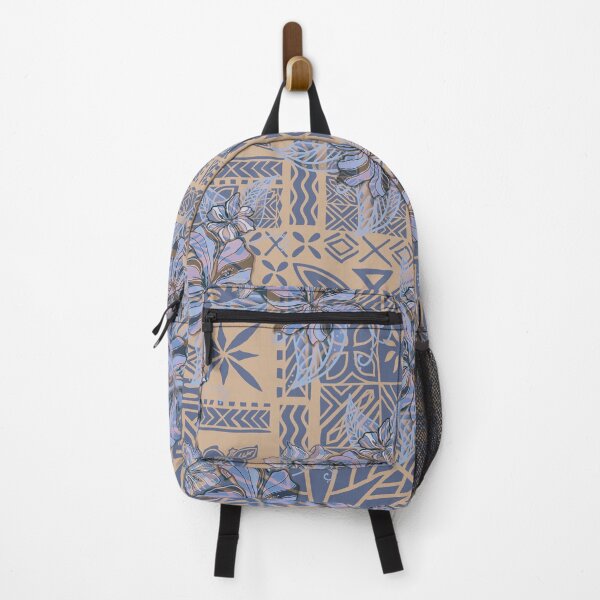 Artikelvorschau, Hawaiianischer - polynesischer - samoanischer Vintage Sunshine Blue Hibiskus-Druck entworfen und verkauft von sunnthreads.