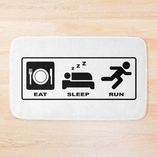 Item preview, EAT SLEEP RUN Sticker designed and sold by StickersForCars.