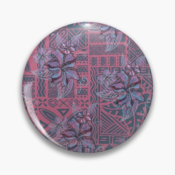 Artikelvorschau, Hawaiianischer - polynesischer - samoanischer Vintage-Sonnenschein-Korallen-Hibiskus-Druck entworfen und verkauft von sunnthreads.