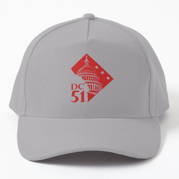 Washington DC statehood now flag map the capitol Baseball Cap