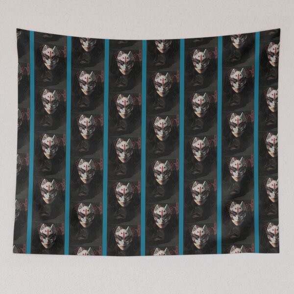 Item preview, Graphic Japanese Kitsune Mask designed and sold by getcustomtee.