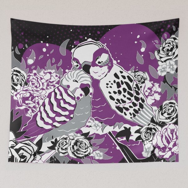 Item preview, Asexual Love Budgies designed and sold by FirbetMakes.