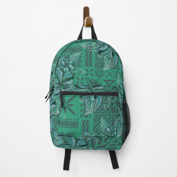 Artikelvorschau, Hawaiianisch - polynesisch - samoanischer Vintage Tapa Sunshine Teal Hibiscus Print entworfen und verkauft von sunnthreads.