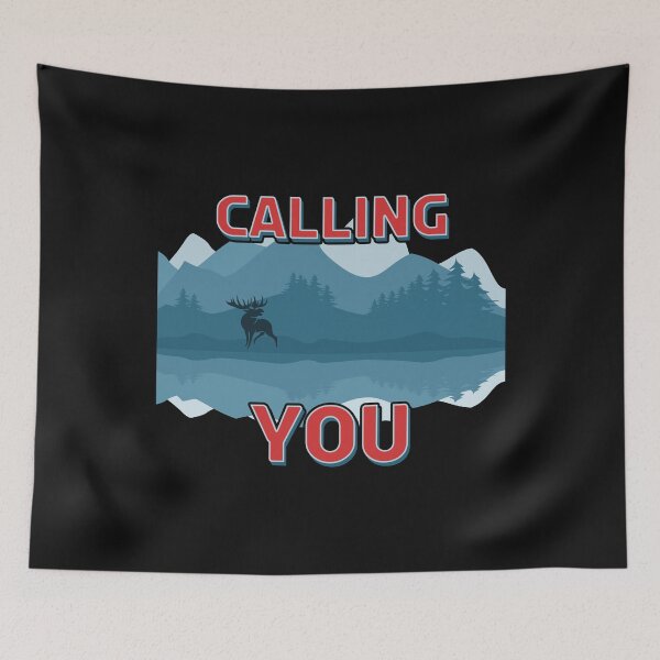Item preview, Elk Moose Wilderness Lake Calling You Hunter Camper Gift designed and sold by TheAplus.