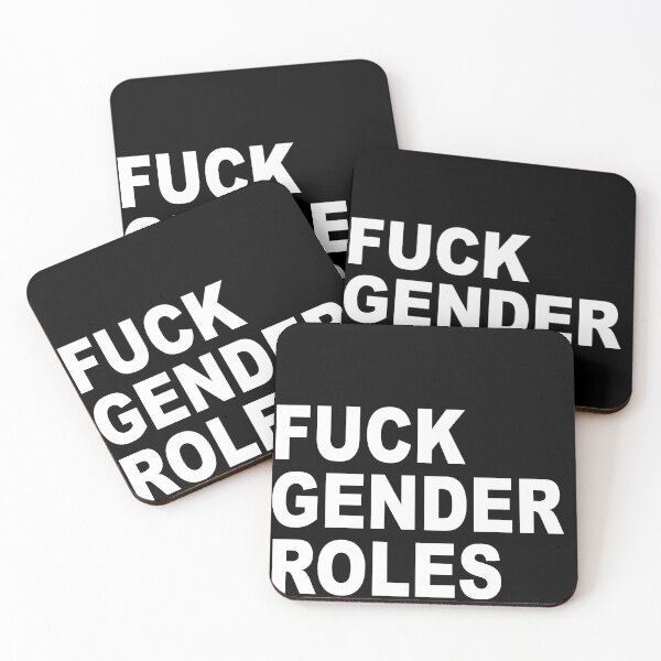 Item preview, Fuck Gender Roles (black background) designed and sold by chrisco.
