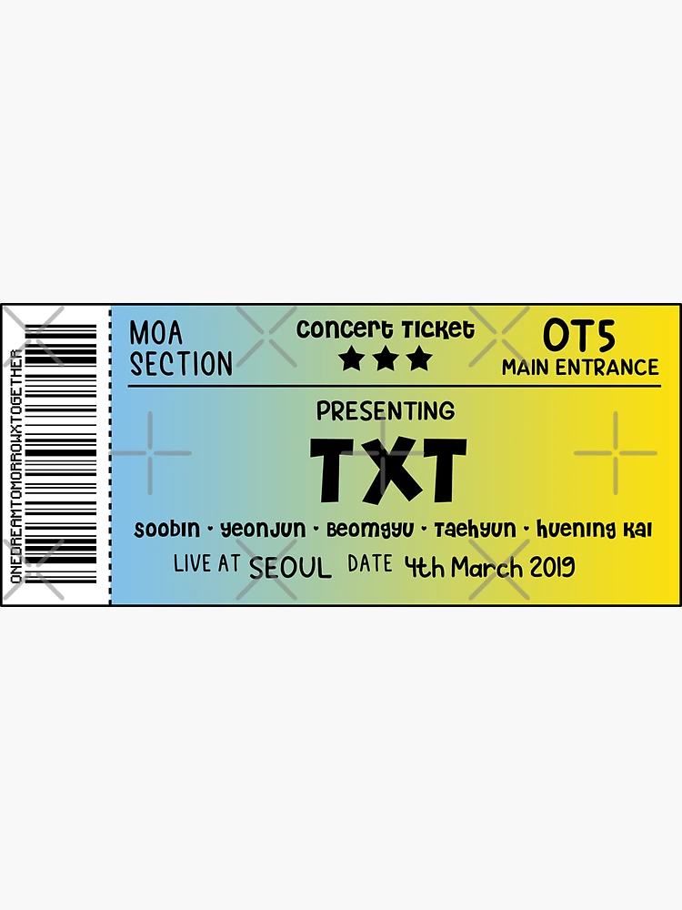 TXT Concert Ticket