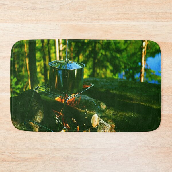 Item preview, Silver boiling pot on campfire designed and sold by Fashimation20.