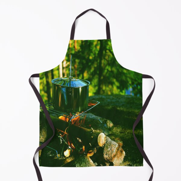 Item preview, Silver boiling pot on campfire designed and sold by Fashimation20.