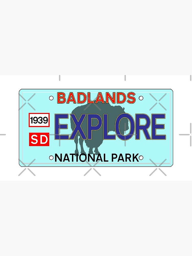 Póster «PLACA DE LICENCIA DEL PARQUE NACIONAL DE BADLANDS SUR DAKOTA