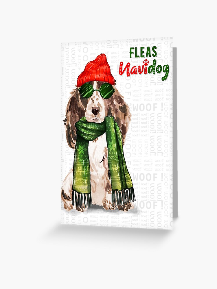 Chihuahua Funny Fleas Navidog Christmas in Red and Green Jigsaw Puzzle