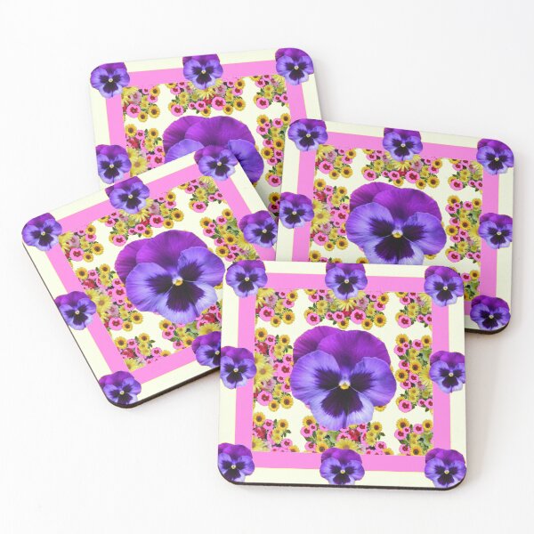 Item preview, PANSY GARDEN PATTERN PINK-WHITE ART designed and sold by sharlesart.