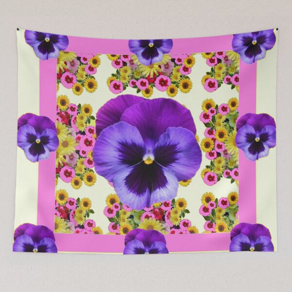 Item preview, PANSY GARDEN PATTERN PINK-WHITE ART designed and sold by sharlesart.