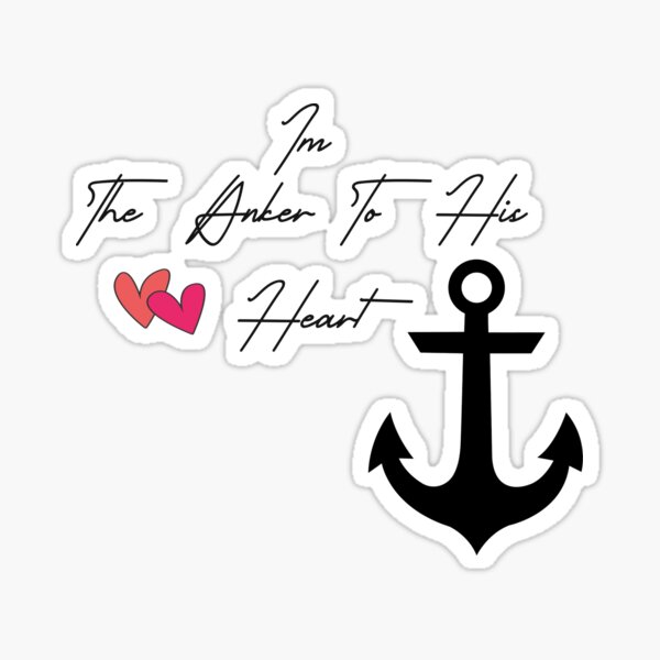 Sticker Anker Herz Redbubble