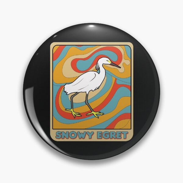 Item preview, Vintage Snowy Egret Retro Heron Waterfowl Swamp Bird Lover Gift designed and sold by TheAplus.