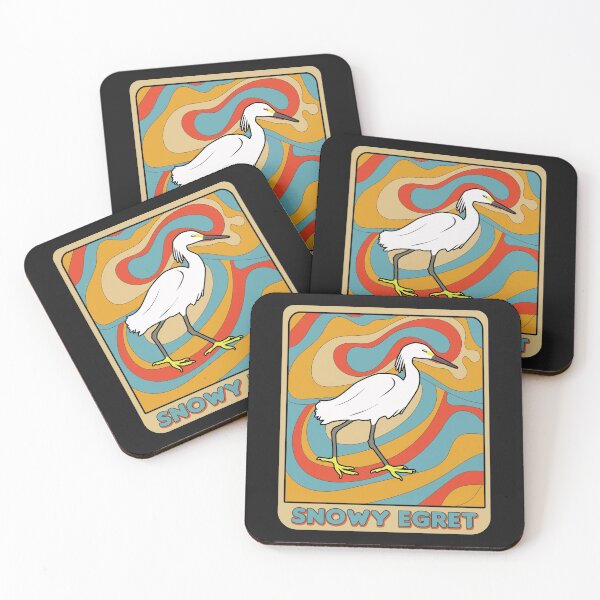Item preview, Vintage Snowy Egret Retro Heron Waterfowl Swamp Bird Lover Gift designed and sold by TheAplus.