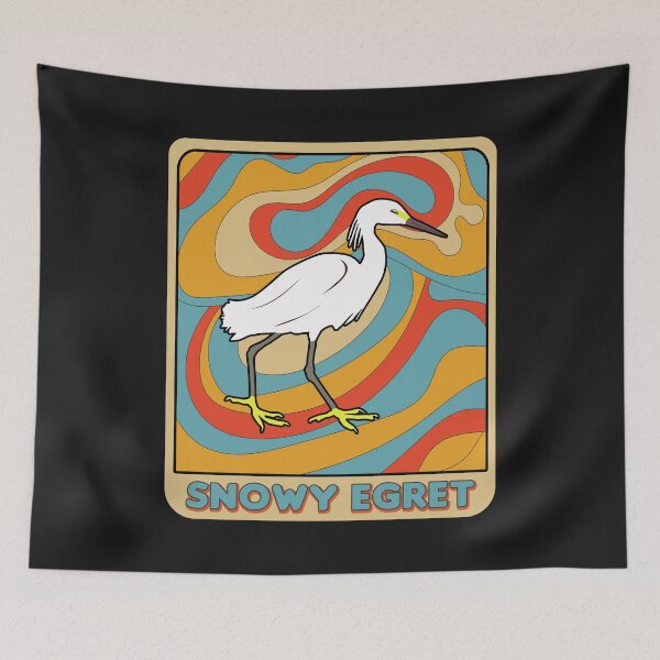 Item preview, Vintage Snowy Egret Retro Heron Waterfowl Swamp Bird Lover Gift designed and sold by TheAplus.