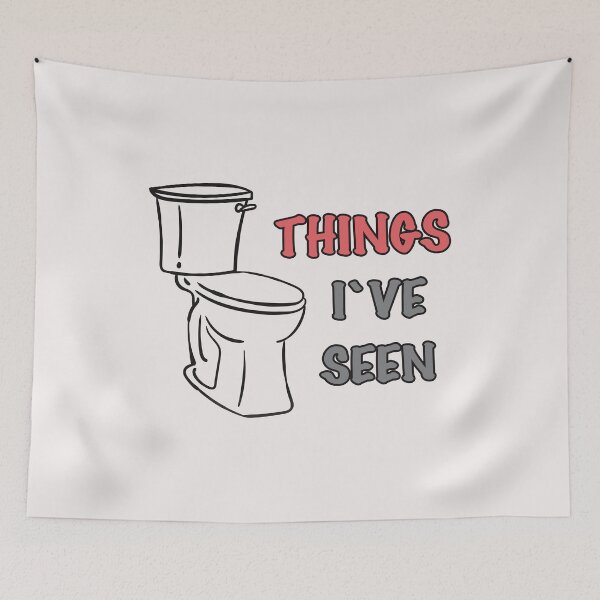 Item preview, Toilet Seen Things Latrine Bathroom Lavatory Closet Funny WC Quote designed and sold by TheAplus.
