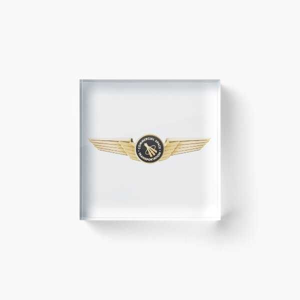 FAA Commercial Astronaut Wings Acrylic Block