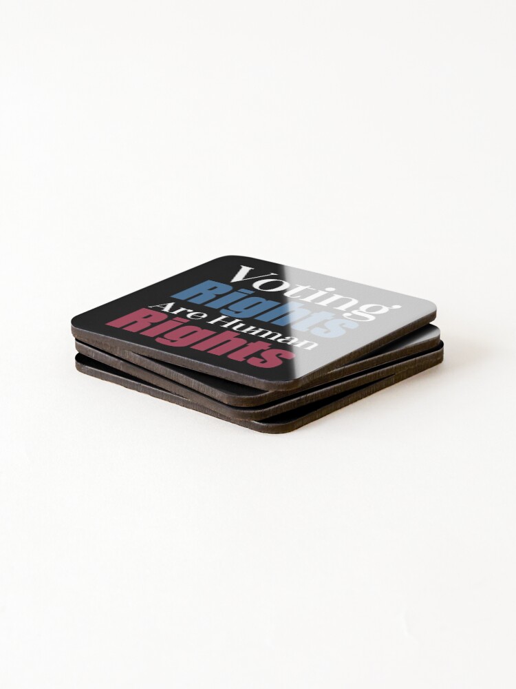 Thumbnail 4 of 5, Coasters (Set of 4), Voting Rights Are Human Rights designed and sold by Pchra-store.