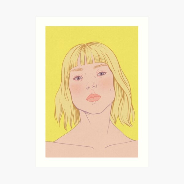 Lea- fashion illustration portrait Art Print