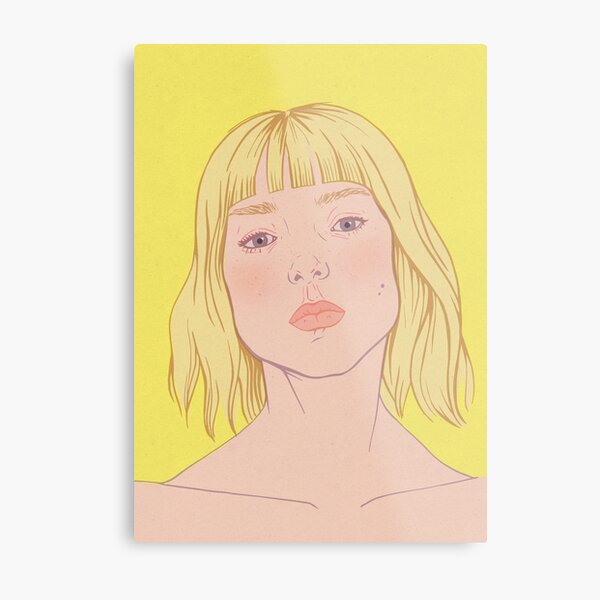 Lea- fashion illustration portrait Metal Print