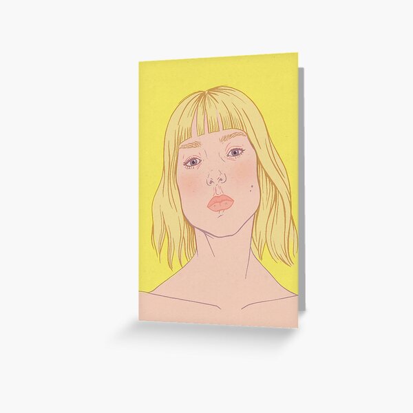 Lea- fashion illustration portrait Greeting Card